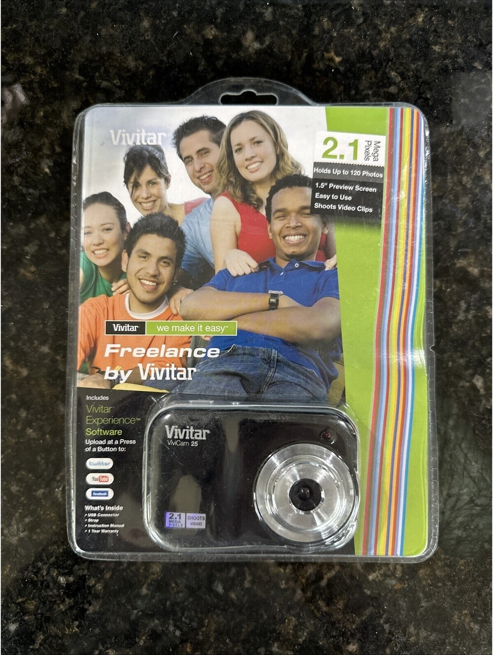 Vivitar ViviCam V25 2.1MP Digital Camera - Black